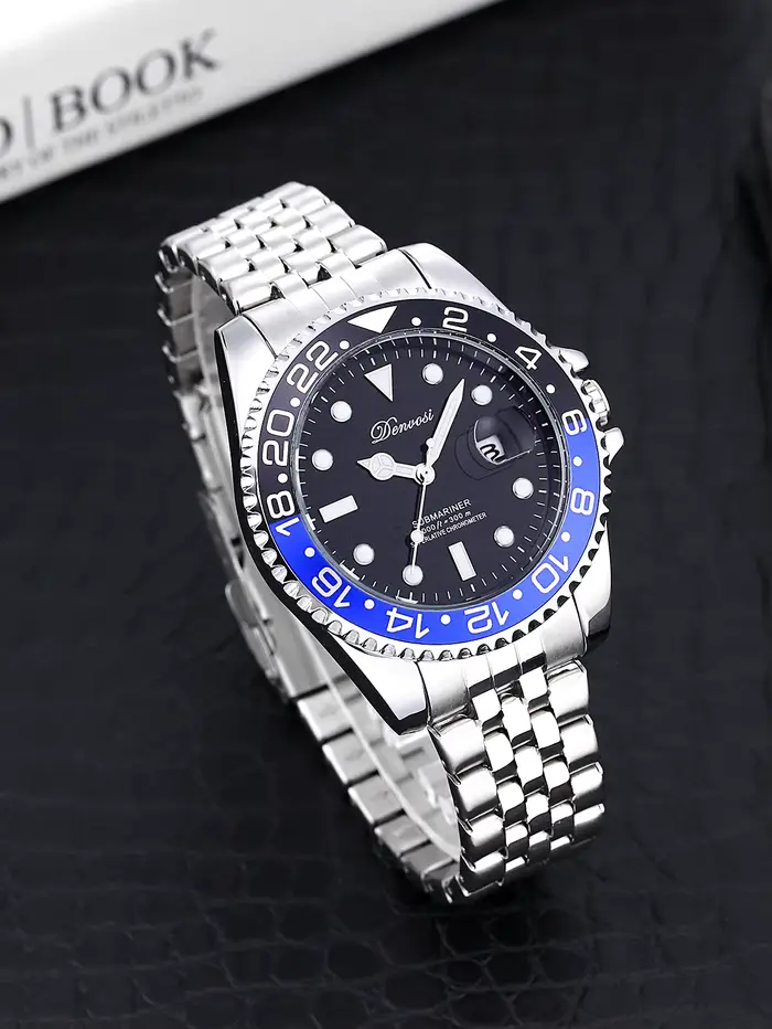 DENVOSI Montre à quartz lumineuse étanche pour hommes d'affaires de loisirs