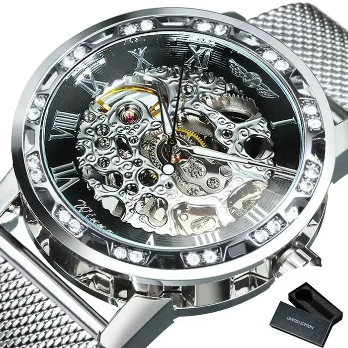 WINNER – montre classique rétro pour hommes, marque de luxe, squelette glacé, remontage manuel, méca