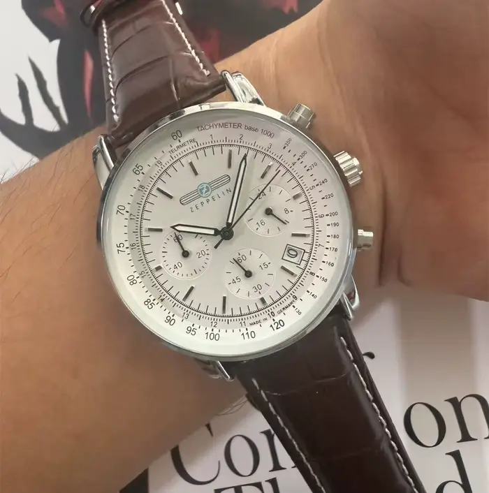 Montre de luxe Zeppelin homme automatique date quartz trois aiguilles chronographe multifonctionnel boîtier style business mode occasions spéciales