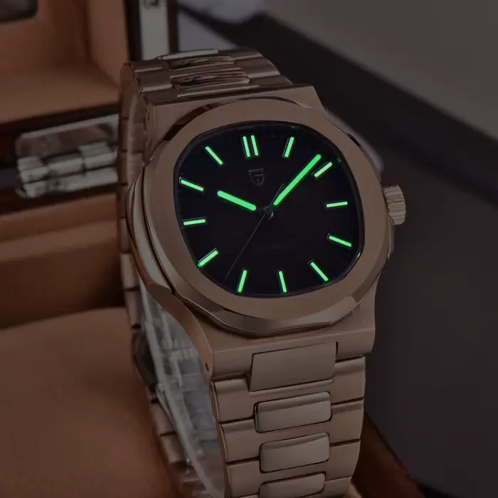 Montre mécanique Pagani Design en acier inoxydable pour homme, résistante à l'eau, avec cristal de saphir, pour toutes les occasions, cadeau parfait pour les amateurs de montres