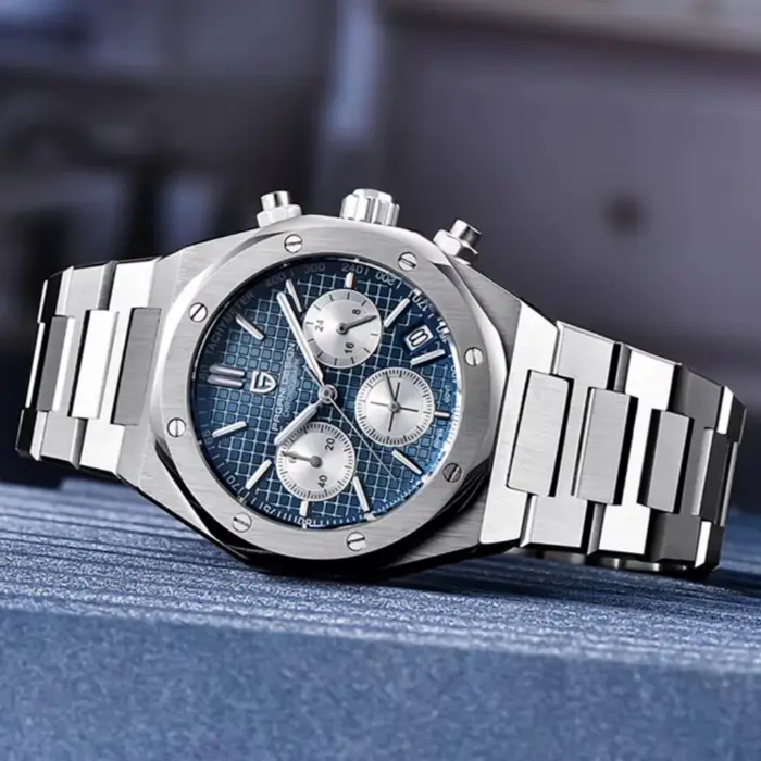 Montre Pagani Design PD1707 Quartz Luxe Homme Acier Inoxydable Bracelet Résistant à L'eau Occasions Spéciales