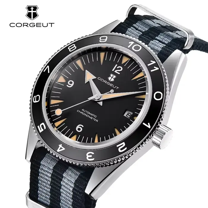 Montre japonaise lumineuse automatique pour hommes, verre saphir 41MM, étanche à 100m, bracelet en N