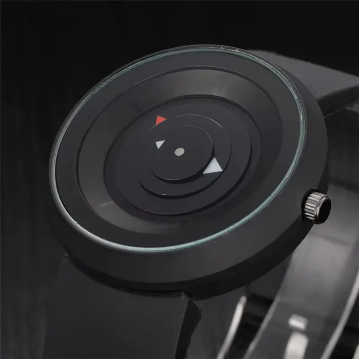 Montre à quartz avec bracelet en caoutchouc pour hommes, Cool, Unique, Designer, Mode décontractée, 
