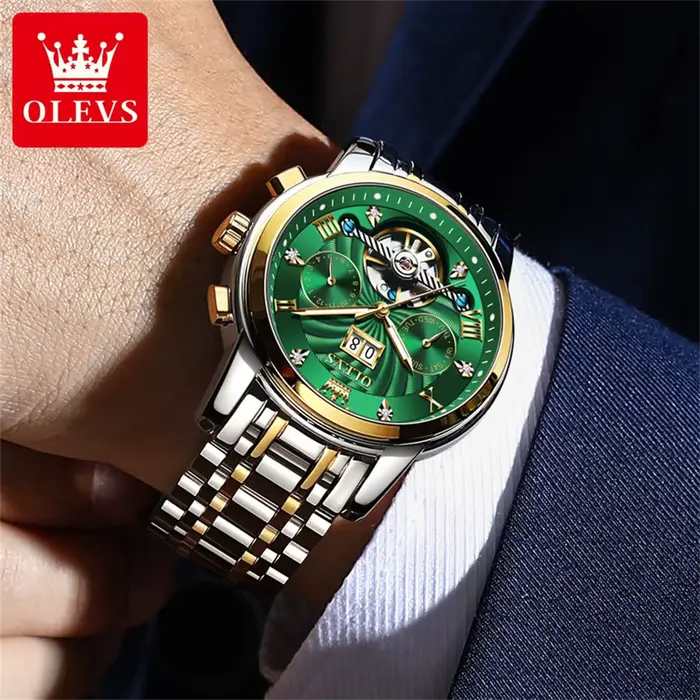 OLEVS 9910 montre pour hommes marque de luxe originale étanche lumineux automatique