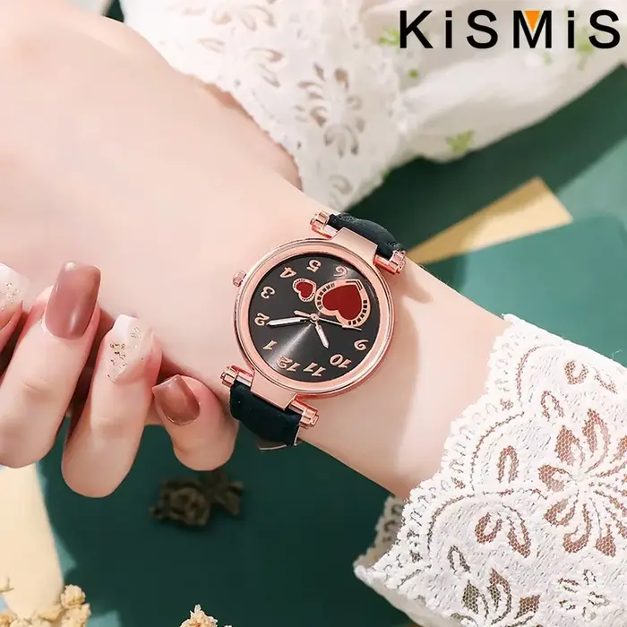 Femmes montre de mode coeur de pêche