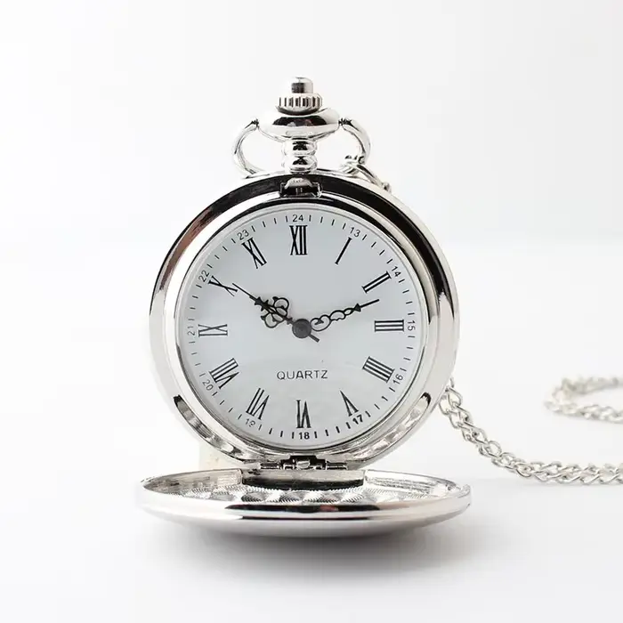 Montre à gousset — Montre de poche à quartz rétro, simple et à la mode