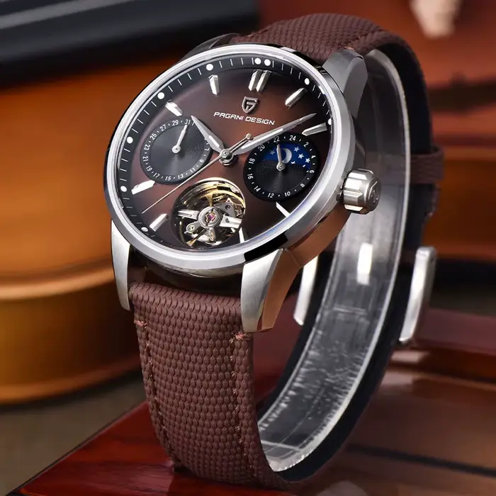 PAGANI DESIGN Tourbillon hommes montre-bracelet haut de gamme 41mm montres mécaniques saphir 100M étanche YS027 cadeau