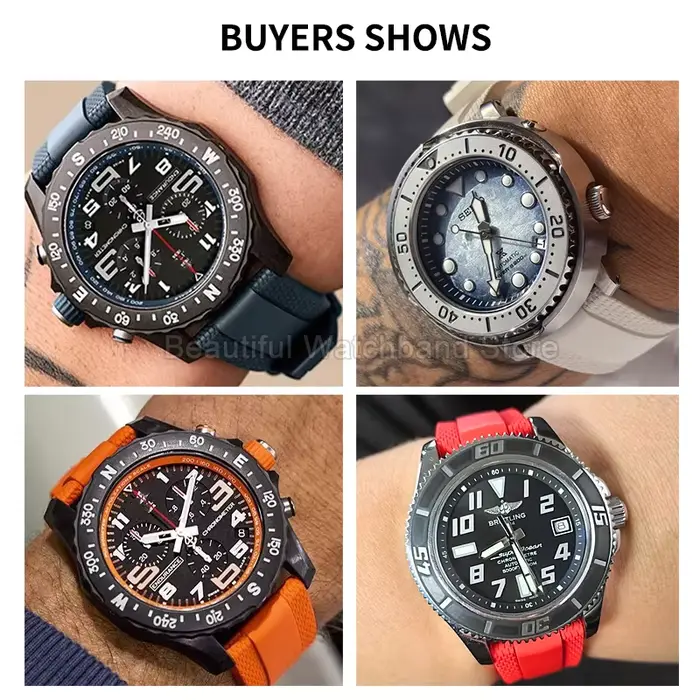 Bracelet de montre en caoutchouc et Silicone