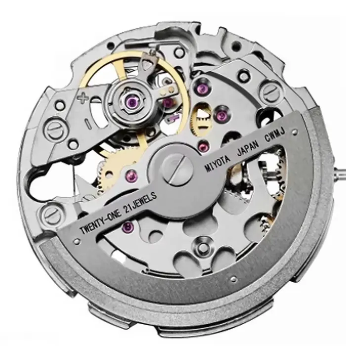 Miyota 8N24 mouvement mécanique automatique argent classique squelette mécanisme