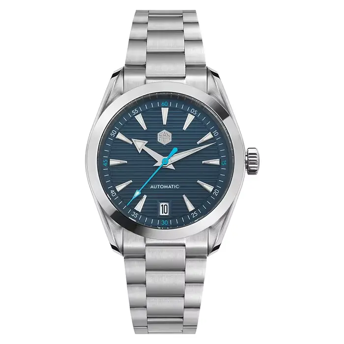 San Martin – montre chronomètre pour hommes, 38mm, SN0113W V2 ST2130, mouvement automatique, saphir