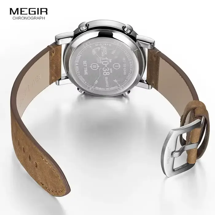MEGIR 2020 nouvelles montres de luxe hommes Sport militaire rouleau pointeur montre à Quartz homme mode acier inoxydable maille bracelet montre-bracelet