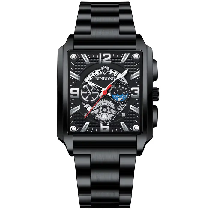 Montres-bracelets en quartz résistantes aux rayures pour hommes, de luxe, lumineuses, étanches, préc