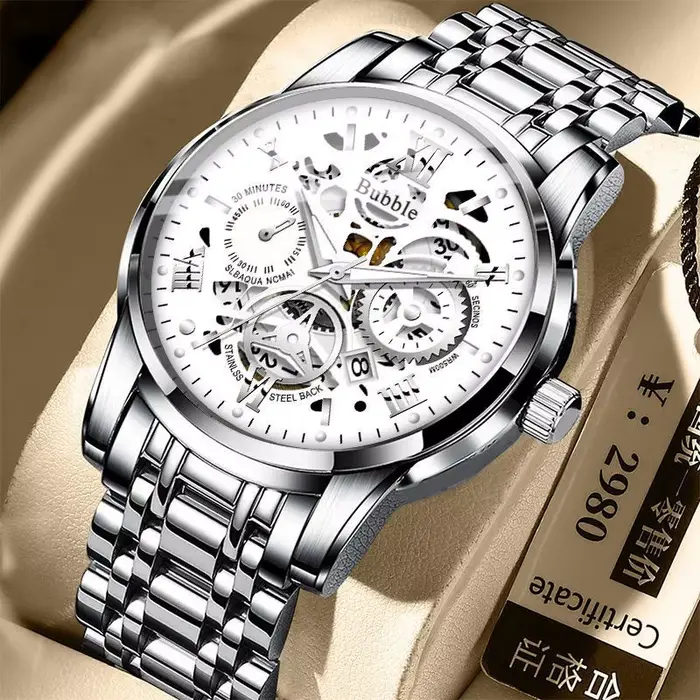 UTHAI L93 montre pour hommes à la mode haut de gamme lumière luxe polyvalent montres à Quartz étanche romain creux mâle