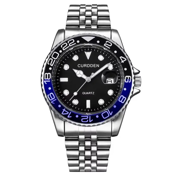 Hommes marque originale montres or mode bracelet en acier Simple Date Quartz Vintage Montre-bracelet argent Montre Homme Reloj Hombre