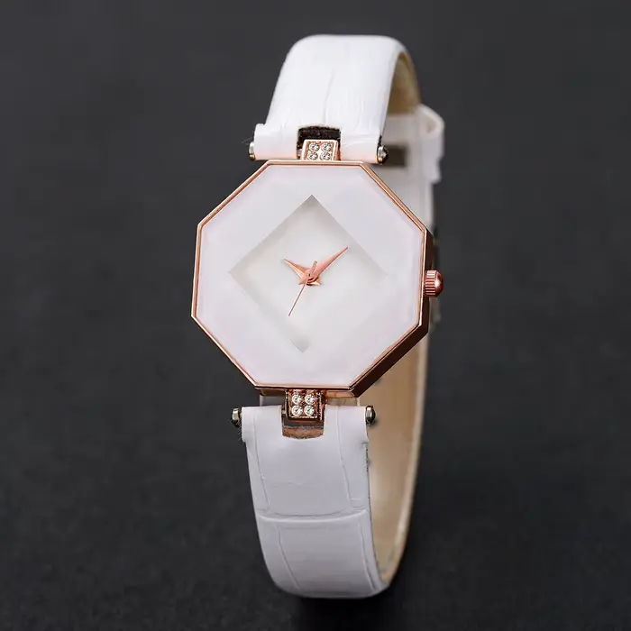 2 pièces mode femmes montres bracelet en cuir décontracté analogique montre à Quartz perles