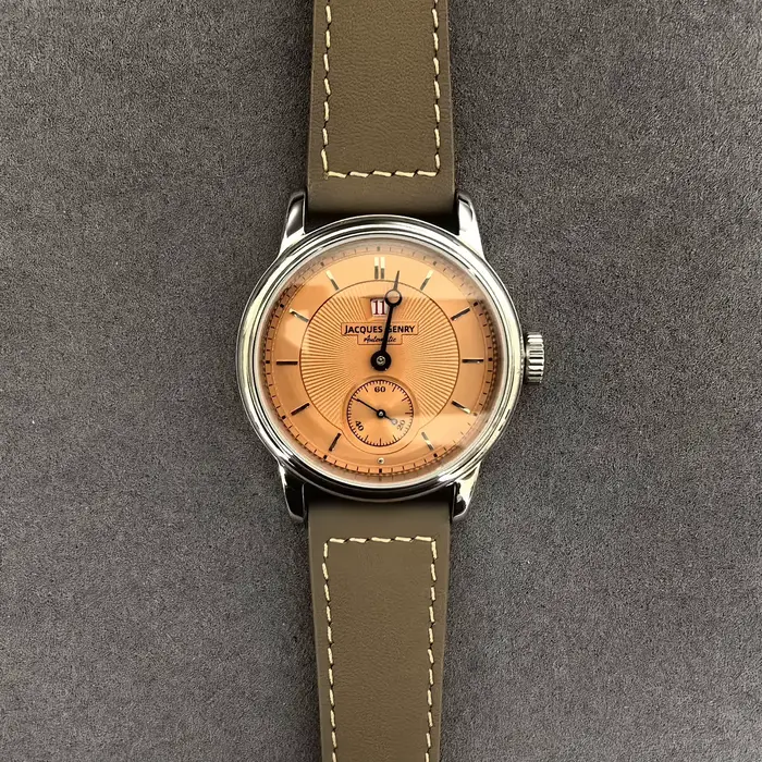 JACQUES GENRY – montre automatique pour hommes, 38mm, heure de saut, mécanique, miroir saphir, ST17 