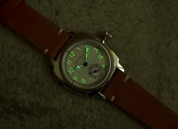 Baltany hommes montre pilote militaire 36mm rétro montres manuel vent mécanique montre-bracelet saphir 200M étanche C3 lumineux ST1700