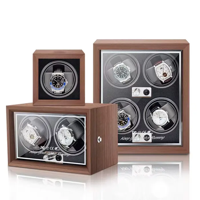 Remontoir de montre électrique en bois pour montres automatiques