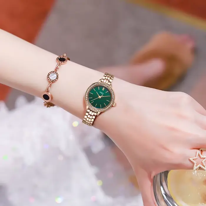ONLYOU Montre de luxe pour femme étanche en cuir véritable