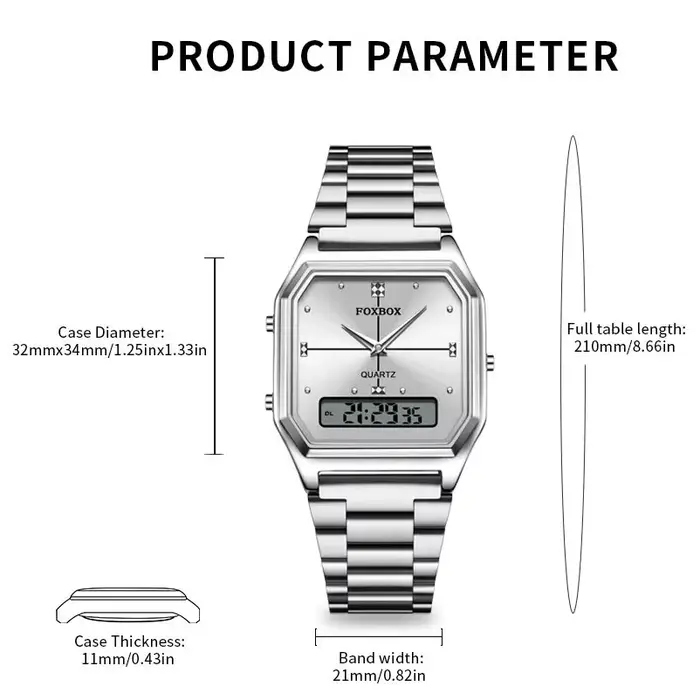 Montre-bracelet à quartz pour femme FOXBOX