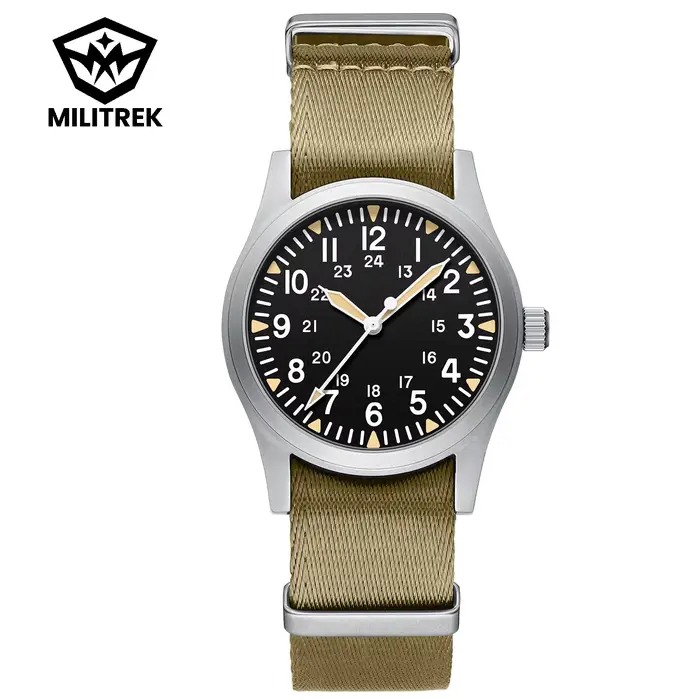 MILITREK 2025 hommes 100M montre étanche verre saphir mouvement à Quartz 37mm militaire lumineux aci