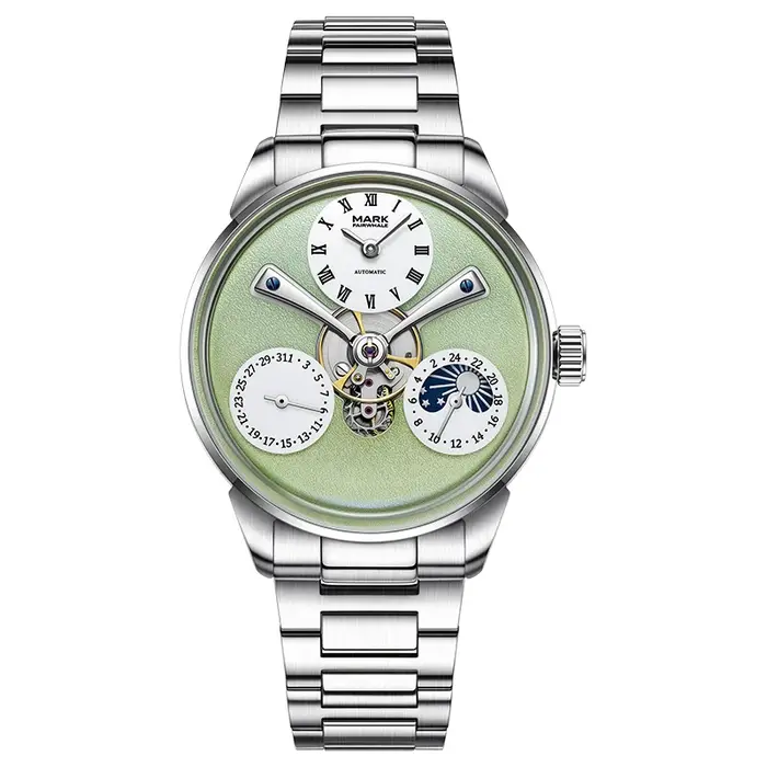 Montre Mécanique Automatique de Luxe pour Homme avec Mouvement Apparent et Indication des Phases Lunaires Occasions Spéciales Affaires