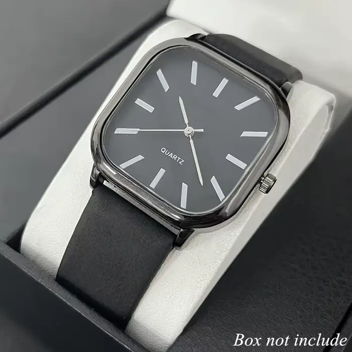 Nouvelle montre en cuir Simple hommes femmes montre-bracelet à Quartz mode élégant cadran carré montres décontractées horloge neutre exquis Relojes
