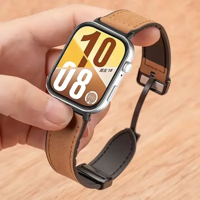 Bracelet en cuir et silicone pour Huawei Watch Fit 5 4 3 2 1 bracelet magnétique pour homme et femme styles élégants pour toutes les occasions