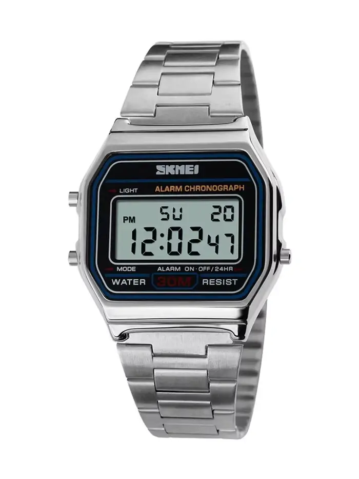 SKMEI montre numérique pour hommes montre de luxe en acier inoxydable électronique étanche hommes mo