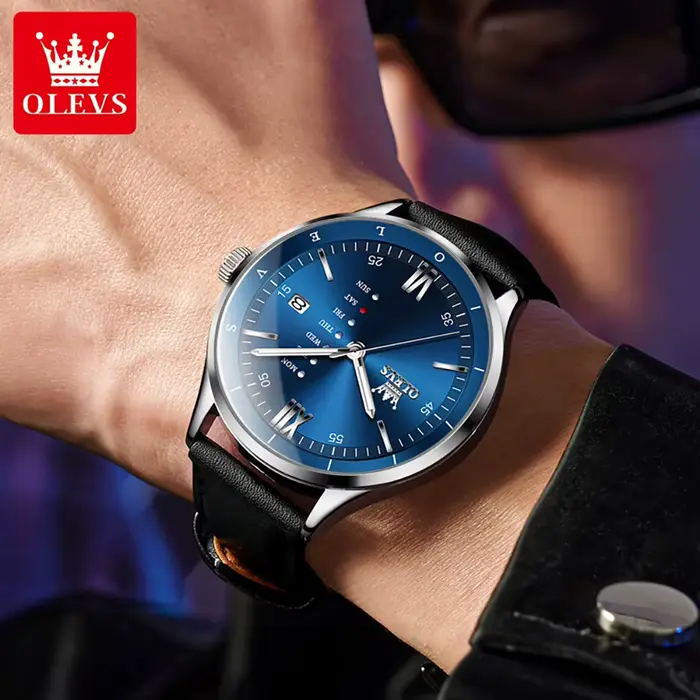 OLEVS 2931 Montre Homme de Marque Haut de Gamme Originale avec Date et Jour