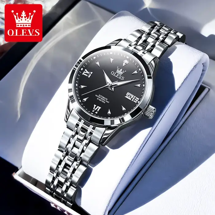OLEVS 9956 montre mécanique pour femmes étanche double calendrier dames montre de luxe élégant autom