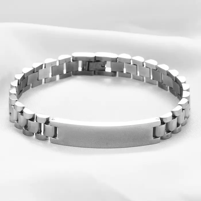 Bracelet de montre en acier titane lisse pour hommes