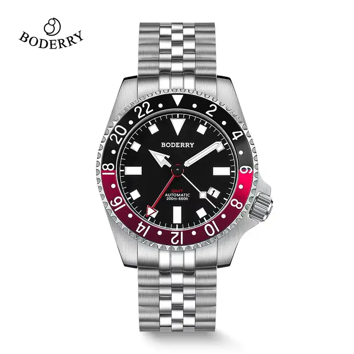 Boderry-Montre de plongée en titane ADMIRAL Gstuff pour homme, montre-bracelet étanche, automatique,