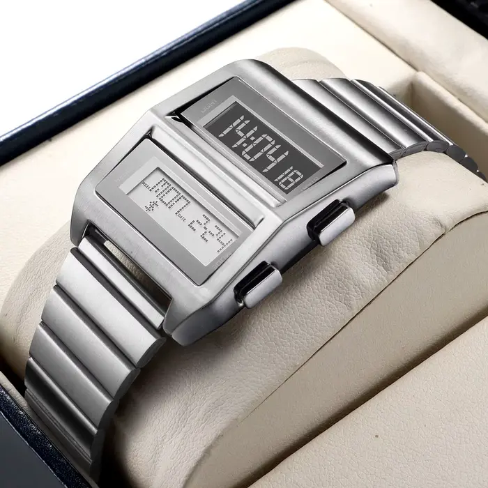 MEGIR rétro Cyberpunk pilote montre électronique pour hommes montre-bracelet de sport avec mouvement