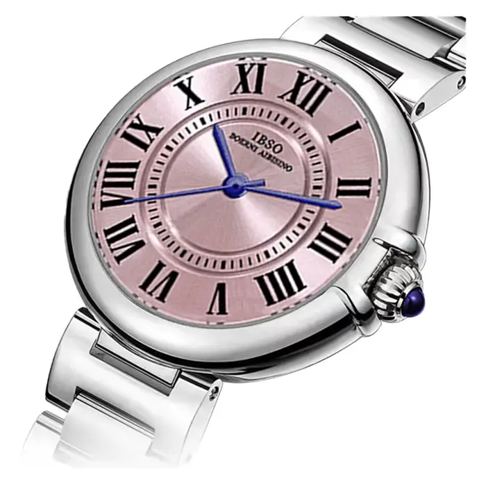 Montres-bracelets étanches en acier inoxydable rose pour femmes