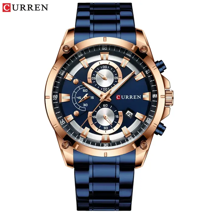 Montres pour hommes, marque de luxe haut de gamme CURREN