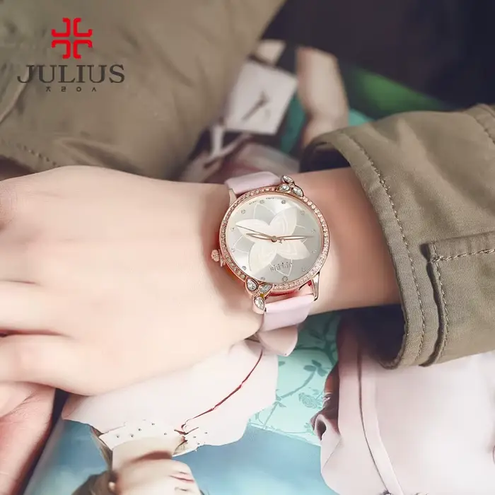 Montre à Quartz japonaise en cuir véritable pour femmes