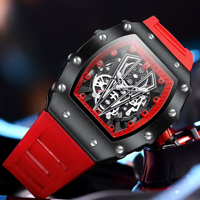 ONOLA marque hommes montres horloge 2021 mode sport décontracté Unique Quartz luxe montre carrée