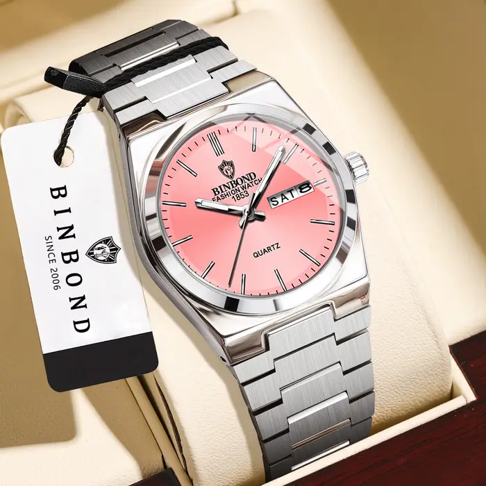 Montres à quartz BINBOND pour femmes, luxe, lumineuses, étanches, affichage automatique de la date et du jour, montre pour femmes, montre pour dames.