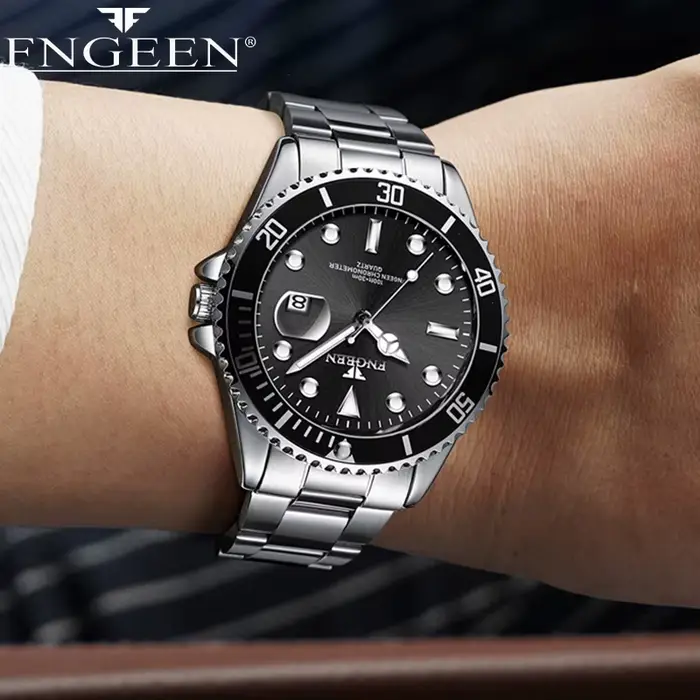 FNGEEN Top marque de luxe mode plongeur montre hommes 30 M étanche Date horloge Sport montres