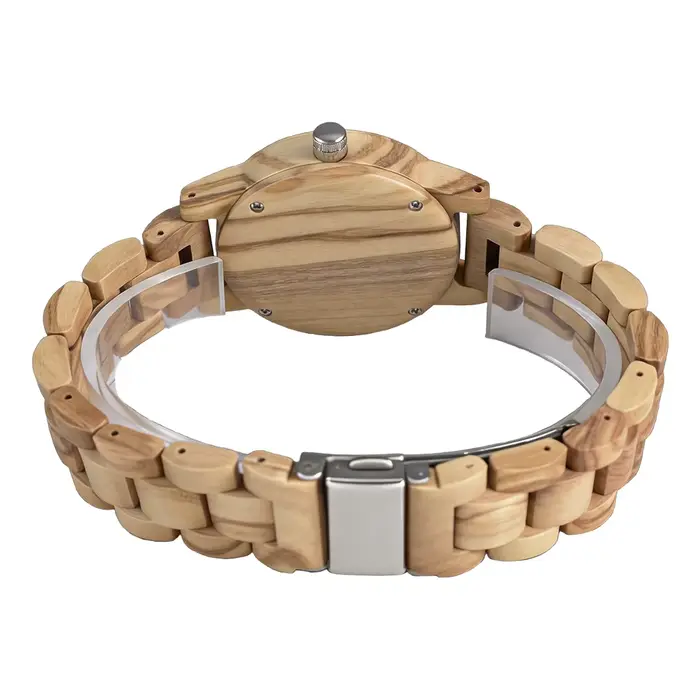 Montre en bois pour femme avec bracelet entièrement en bois