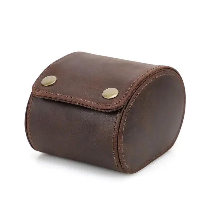 Boîte de présentation de montre de luxe en cuir de cheval
