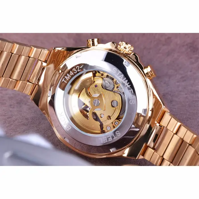 Gagnant mécanique Sport Design lunette Montre de mode hommes montres haut de gamme de luxe