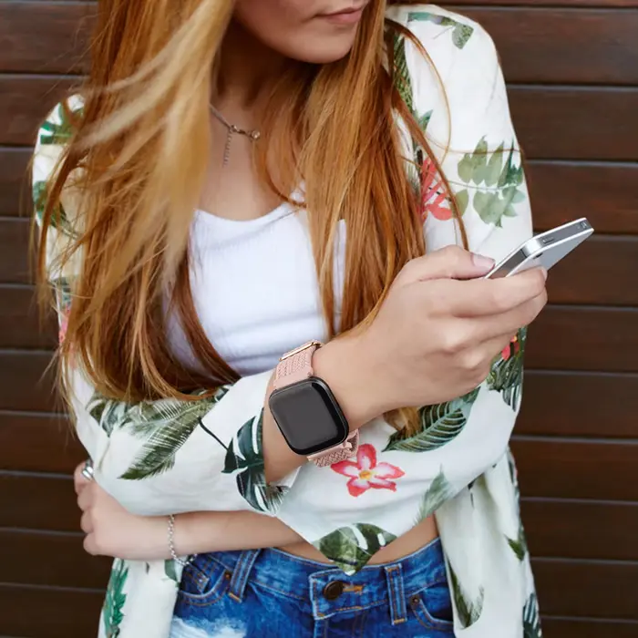 Bracelet élastique tressé pour Fitbit Versa SE 2 3 4