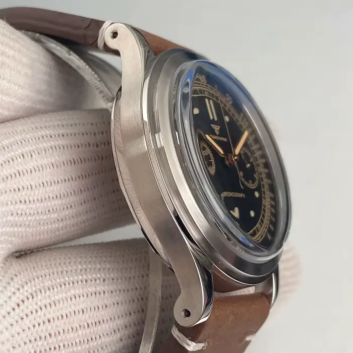 Tandorio – montre Vintage à Quartz noir pour hommes