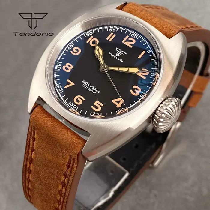 Montre Tandorio 36mm Plongeur Militaire Automatique Lumineuse Élégante pour Hommes Occasions Spéciales Aventuriers