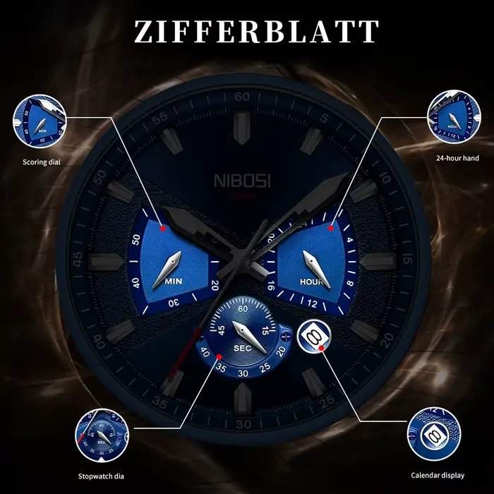 NIBOSI marque hommes montres
