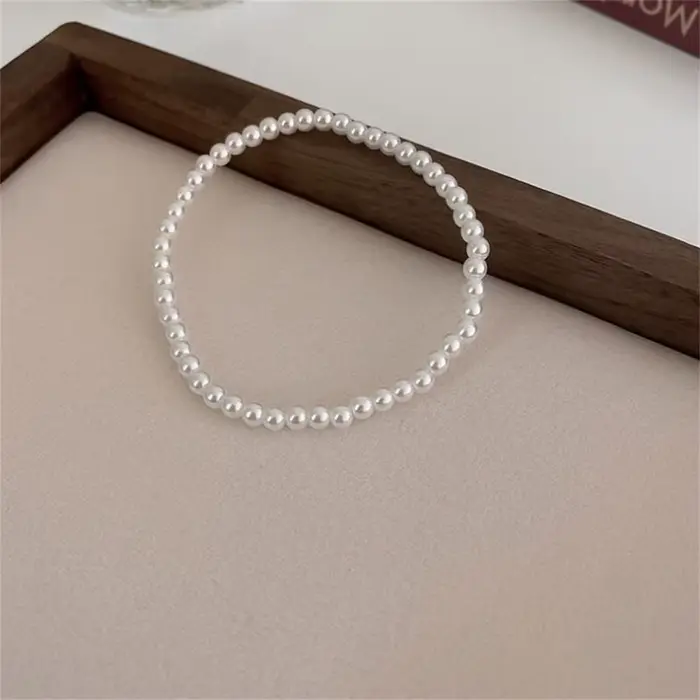Bracelet de perles d'imitation rétro Simple pour femmes