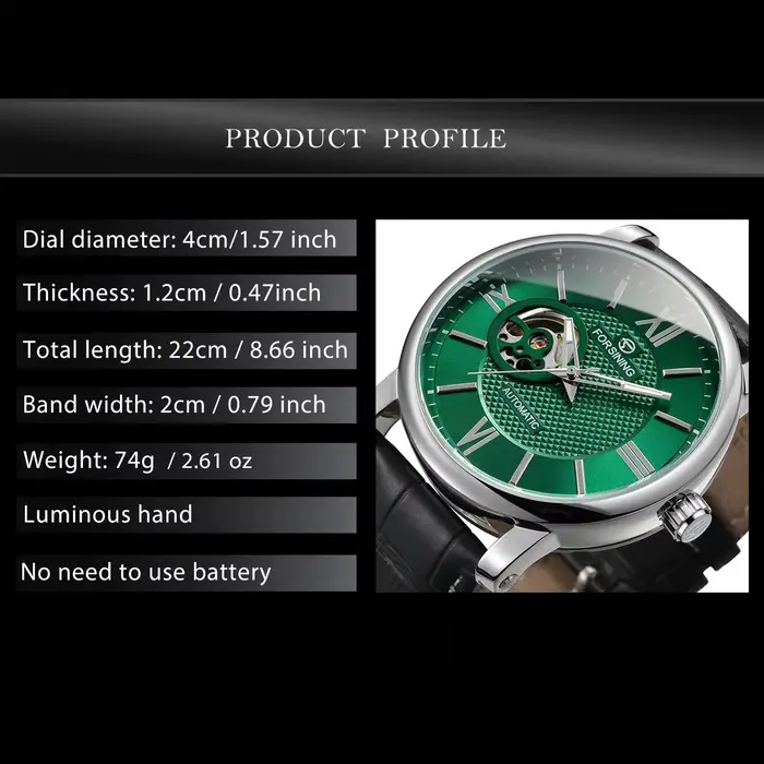Montre mécanique squelette Forsining pour homme