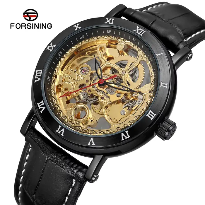 FORSINING-Montres Mécaniques Automatiques pour Homme, Modules Transparents, Bracelet de Luxe, Origin